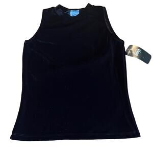 Jerry’s Girls Black Stretch Velour Top Size Large Dance Skating